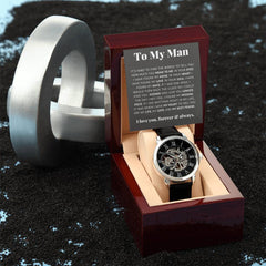 To My Man Life, Love, Best Friend – Luxury Openwork Watch