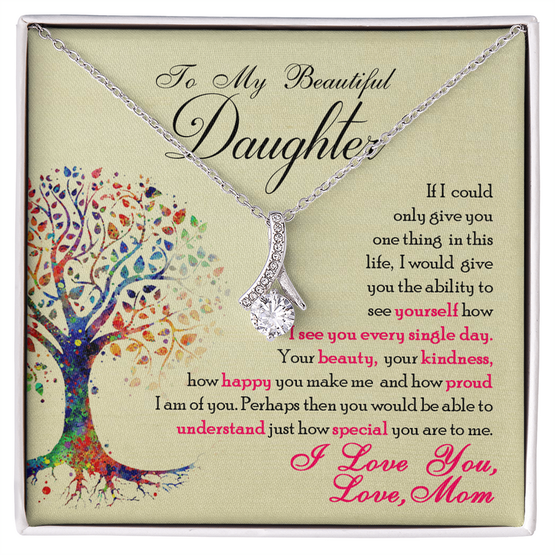 To My Beautiful Daughter - Alluring Beauty Necklace