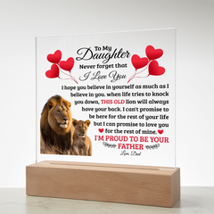 To My Daughter Old Lion – Acrylic Square