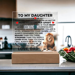 To My Daughter Braver – Acrylic Square